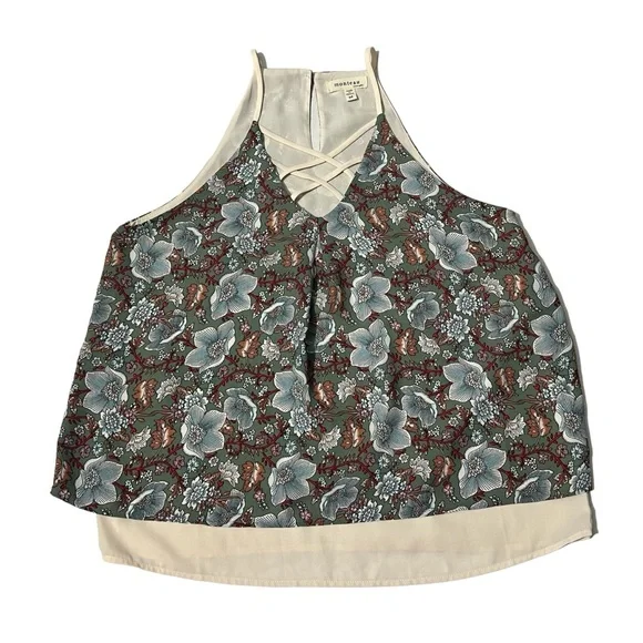 Monteau - Womens Floral Tank Top Sz. MD - Picture 2 of 11